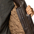Men's Aviator A2 Leather Bomber Jacket Vintage Brown