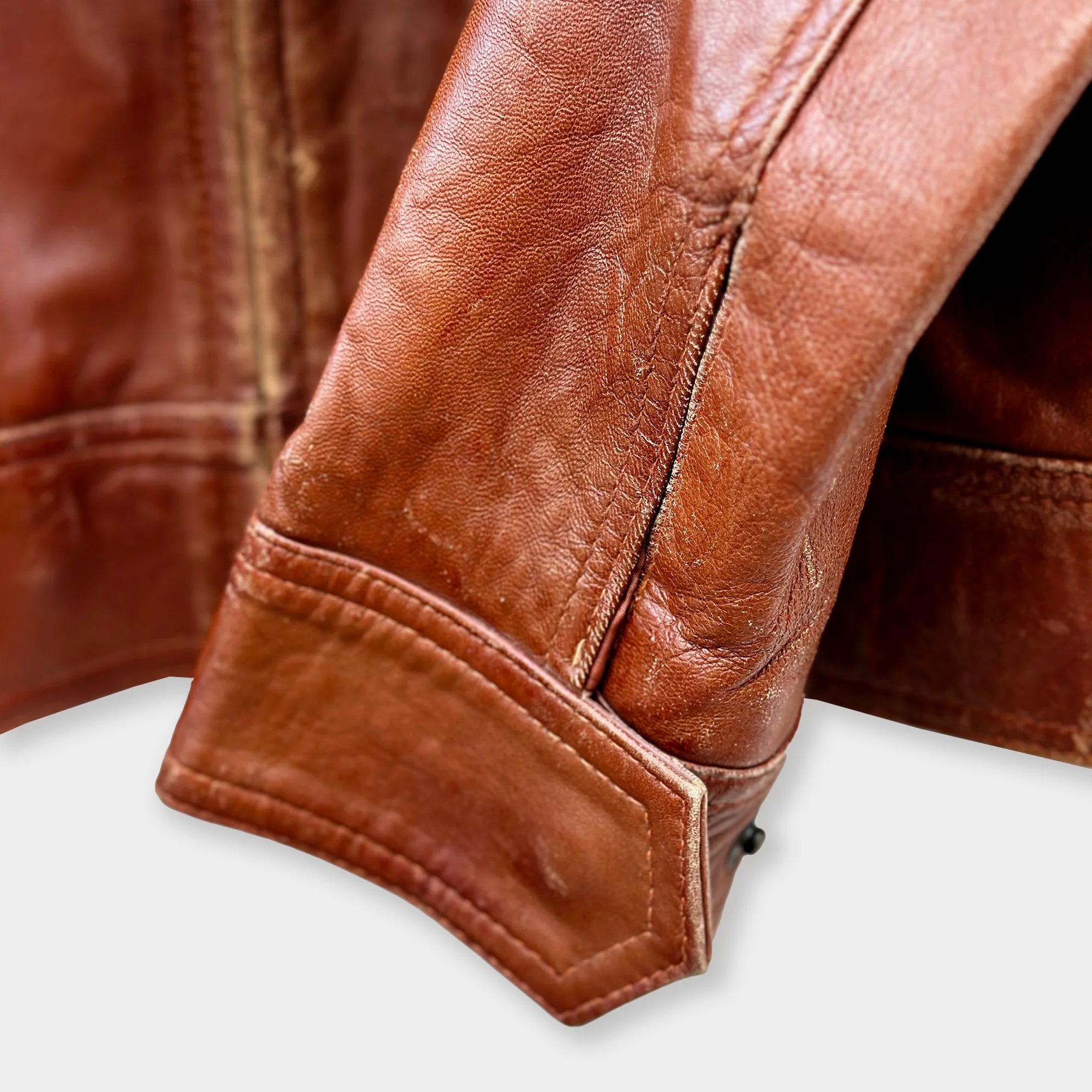 Men's Brown Shirt Collar Leather Jacket