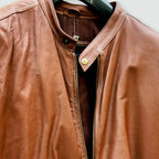 Men’s Classic Brown Genuine Leather Biker Jacket