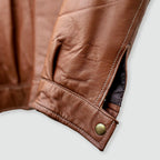 Men’s Classic Brown Genuine Leather Biker Jacket