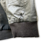 Mens Black Varsity Jacket with Leather Sleeves